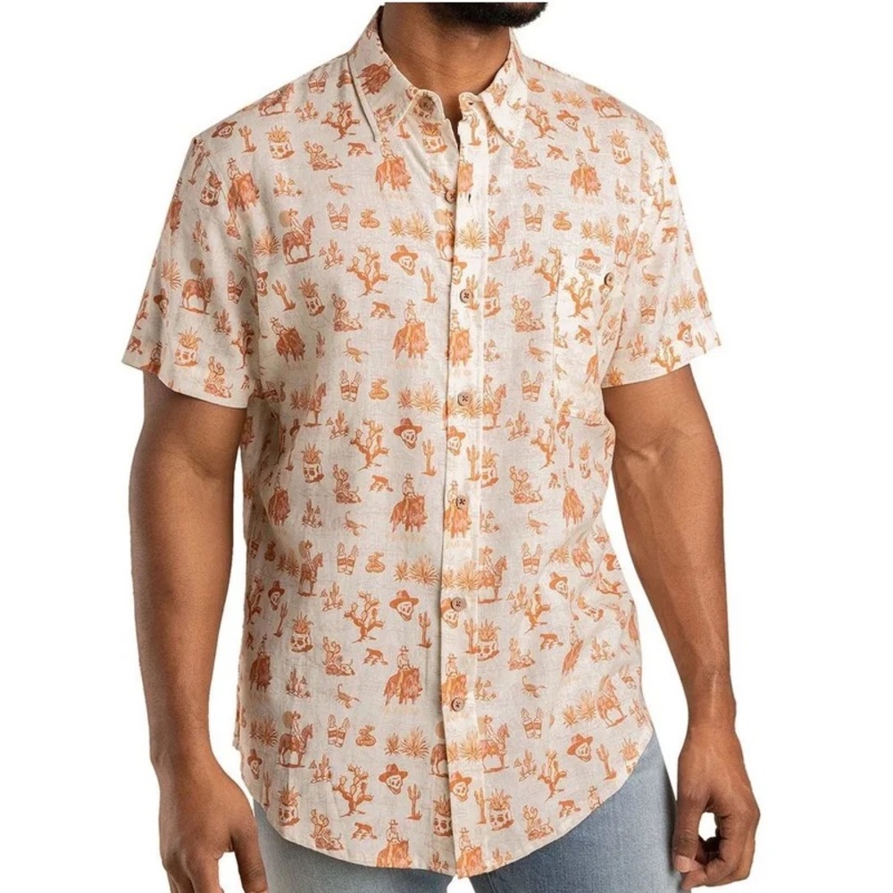 XX-Large Sendero City Slick Short Sleeve Button Up - Muertos Pattern - NWT